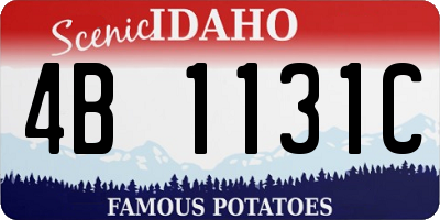 ID license plate 4B1131C