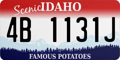 ID license plate 4B1131J