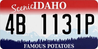 ID license plate 4B1131P