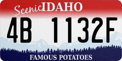 ID license plate 4B1132F