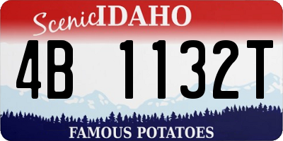 ID license plate 4B1132T