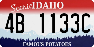 ID license plate 4B1133C
