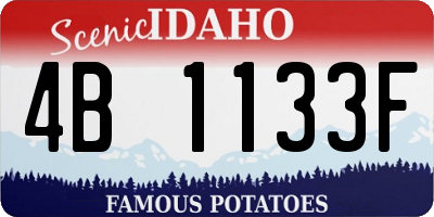 ID license plate 4B1133F