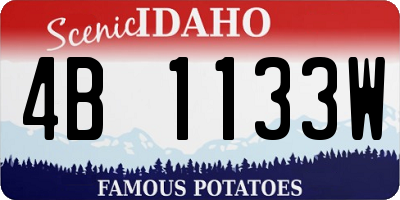 ID license plate 4B1133W