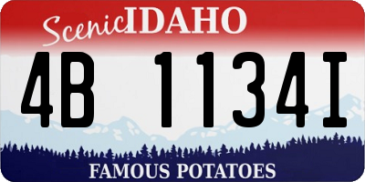 ID license plate 4B1134I