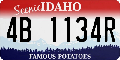 ID license plate 4B1134R
