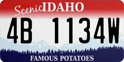 ID license plate 4B1134W
