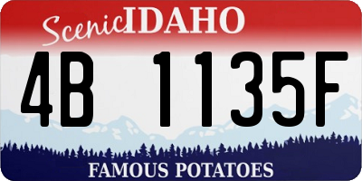 ID license plate 4B1135F
