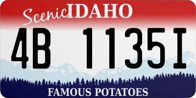 ID license plate 4B1135I