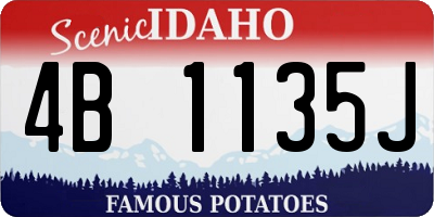 ID license plate 4B1135J