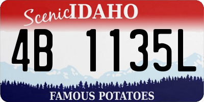 ID license plate 4B1135L