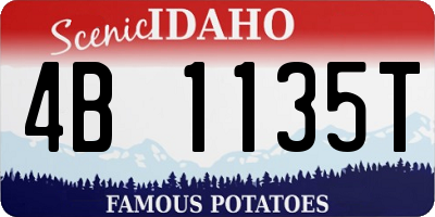 ID license plate 4B1135T