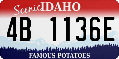 ID license plate 4B1136E