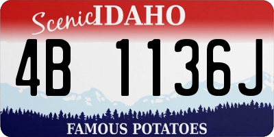 ID license plate 4B1136J