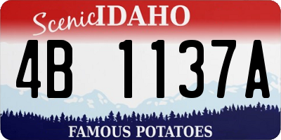 ID license plate 4B1137A