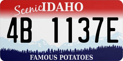 ID license plate 4B1137E