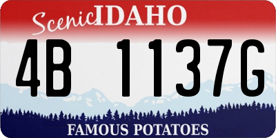 ID license plate 4B1137G