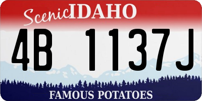 ID license plate 4B1137J