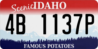 ID license plate 4B1137P
