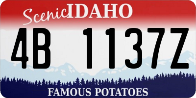 ID license plate 4B1137Z