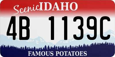 ID license plate 4B1139C