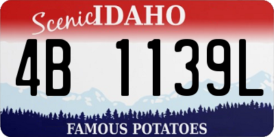 ID license plate 4B1139L