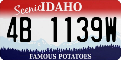 ID license plate 4B1139W