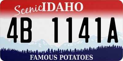 ID license plate 4B1141A
