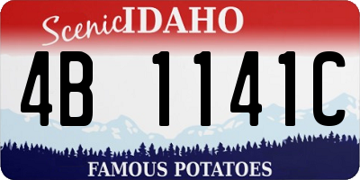 ID license plate 4B1141C