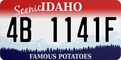 ID license plate 4B1141F