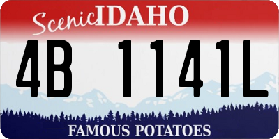 ID license plate 4B1141L