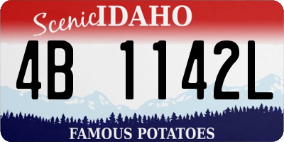 ID license plate 4B1142L