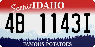 ID license plate 4B1143I