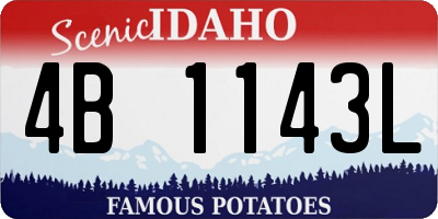 ID license plate 4B1143L