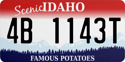 ID license plate 4B1143T