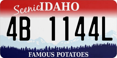 ID license plate 4B1144L