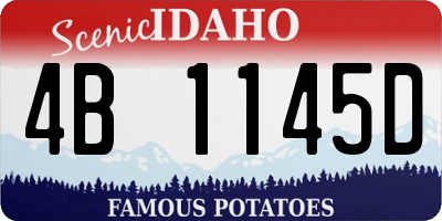 ID license plate 4B1145D