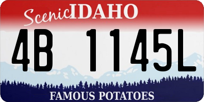 ID license plate 4B1145L