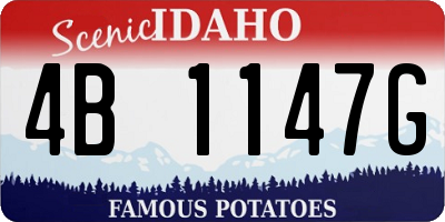 ID license plate 4B1147G