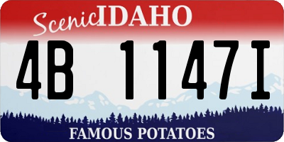 ID license plate 4B1147I