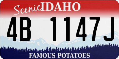 ID license plate 4B1147J