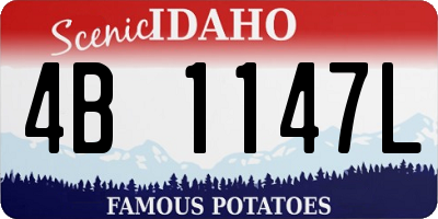 ID license plate 4B1147L
