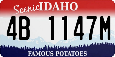 ID license plate 4B1147M