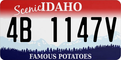 ID license plate 4B1147V