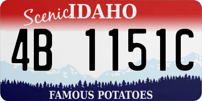 ID license plate 4B1151C