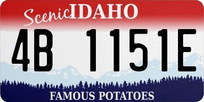 ID license plate 4B1151E