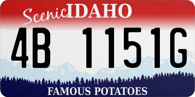 ID license plate 4B1151G