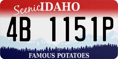 ID license plate 4B1151P