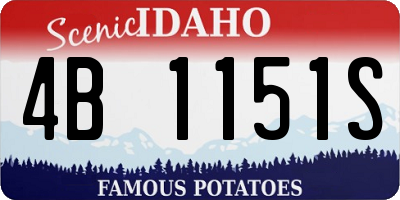 ID license plate 4B1151S