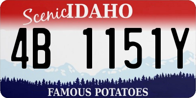 ID license plate 4B1151Y